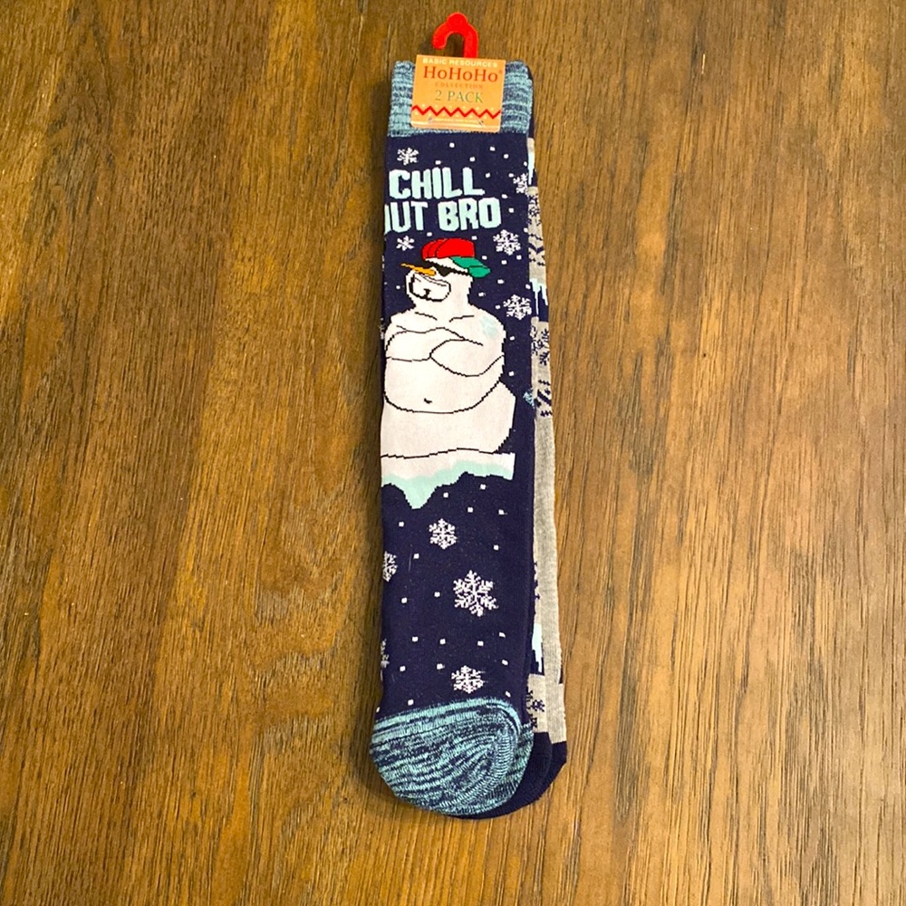 NWT Basic Resources HoHoHo Collection 2 Pack Chill Out Bro Size 6-12.5